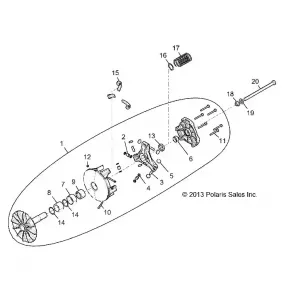 DRIVE TRAIN, PRIMARY CLUTCH - Z15VFE99AT/AV/AP (49RGRCLUTCHDRV14RZR1000)