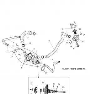 ENGINE, WATERPUMP AND BYPASS - Z15VFE99AT/AV/AP (700082)