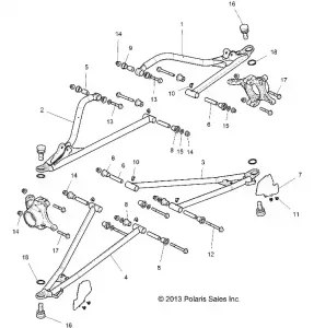 SUSPENSION, FRONT CONTROL ARMS - Z15VFE99AT/AV/AP (49RGRSUSPFRT14RZR1000)