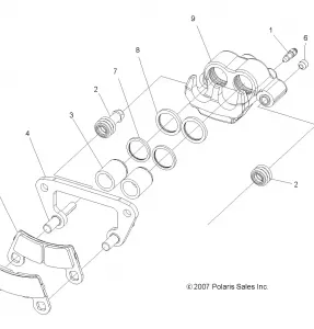 BRAKES, FRONT CALIPER - Z16VHA57A2/EAK/AS (49RGRCALIPER08VISTA)