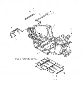 CHASSIS, MAIN Рама and SKID PLATE - Z16VHA57A2/EAK/AS (49RGRРама14RZR570)