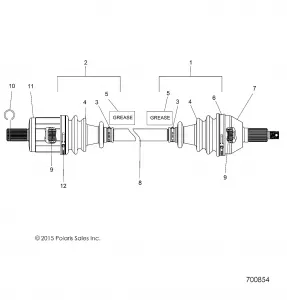 DRIVE TRAIN, FRONT HALF SHAFT - Z16VHA57A2/EAK/AS (700854)