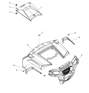 BODY, HOOD and FRONT BODY WORK - Z16VHA57FJ (700590)