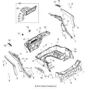 BODY, REAR RACK AND FENDERS - Z16VA87 ALL OPTIONS (49RGRRACKMTG15Z90050)