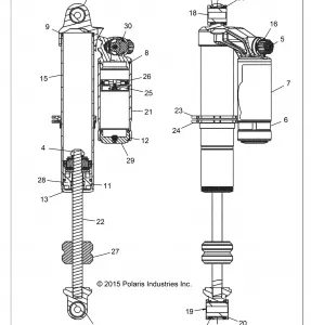 SUSPENSION, FRONT SHOCK INTERNALS - Z16VAX87AL/AW (700262)