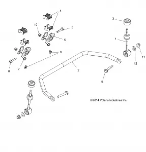 SUSPENSION, STABILIZER BAR, FRONT - Z16VA87 ALL OPTIONS (49RGRSTABILIZERRR15Z90050)