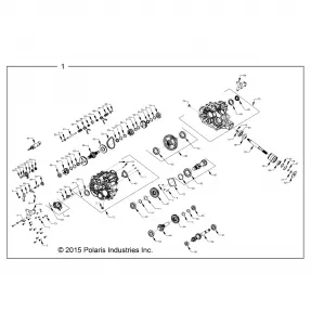 DRIVE TRAIN, MAIN GEARCASE INTERNALS - Z16VBA87A2/AB/L2/E87AB/AR/LB/AE/AS (700255)