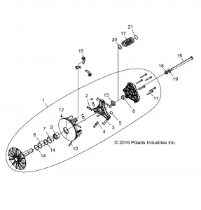 DRIVE TRAIN, PRIMARY CLUTCH - Z16VBA87A2/AB/L2/E87AB/AR/LB/AE/AS (700609)