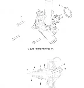 ENGINE, Охлаждение, WATERPUMP - Z16VBA87A2/AB/L2/E87AB/AR/LB/AE/AS (701561)