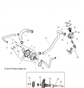 ENGINE, WATERPUMP AND BYPASS - Z16VDE99AF/AM/LM/AS/M99AM (700868)