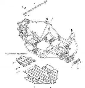 CHASSIS, MAIN Рама AND SKID PLATE - Z17VBE99AR/AL/AE (700419)