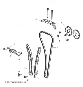 ENGINE, CAM CHAIN AND TENSIONER - Z17VBE99AR/AL/AE (700463)