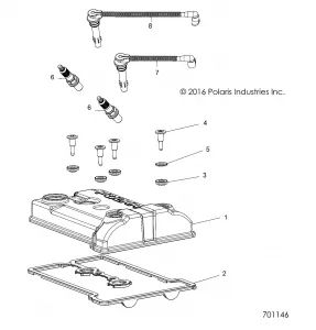 ENGINE, Клапанная крышка, SPARKPLUGS and WIRES - Z17VBE99AR/AL/AE (701146)