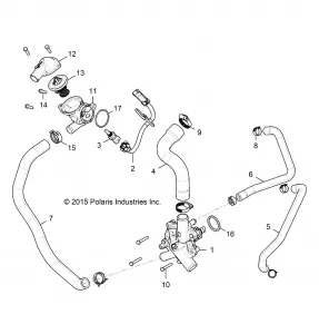 ENGINE, WATERPUMP AND BYPASS - Z17VBE99AR/AL/AE (700829)