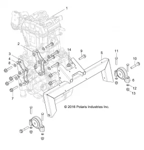 ENGINE, ENGINE MOUNTING - Z17VHA57FJ (701266)