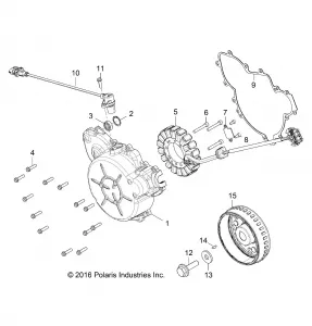 ENGINE, STATOR and COVER - Z17VA/E/X87 ALL OPTIONS (701095)