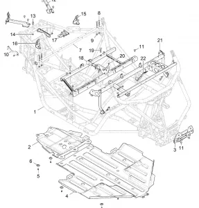 CHASSIS, MAIN Рама AND SKID PLATE - Z17VAE87NK (701068)