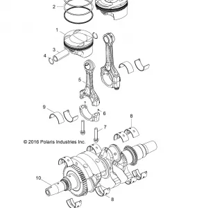 ENGINE, CRANKSHAFT and PISTON - Z17VAE87NK (701092)