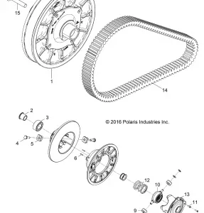 DRIVE TRAIN, SECONDARY CLUTCH - Z17VBA87A2/E87AB/AK/AM/LK (701737)