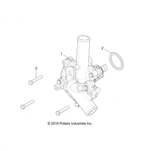 ENGINE, Охлаждение, WATERPUMP - Z17VBA87A2/E87AB/AK/AM/LK (701091)