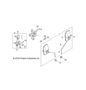 BODY, MIRROR, HITCH, LICENSE PLATE - Z17VBS87C2/CB (701593)