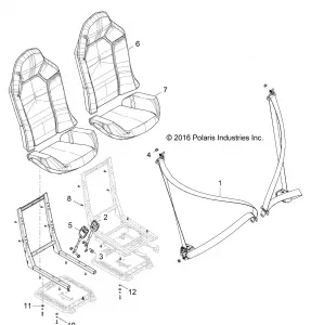 BODY, Сидение BELT AND MOUNTING - Z17VBS87C2/CB/E87F2 (701598)