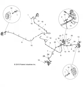 BRAKES, BRAKE LINES AND MASTER CYLINDER - Z17VFE92AK/AM/AB (700773)