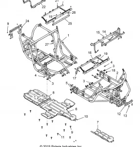 CHASSIS, MAIN Рама AND SKID PLATES - Z17VFE92AK/AM/AB (700303)