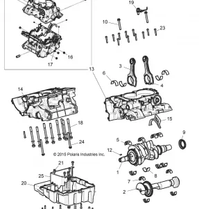 ENGINE, Картер AND CRANKSHAFT - Z17VFE92AK/AM/AB (700464)