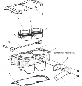 ENGINE, CYLINDER AND PISTON - Z17VFE92AK/AM/AB (700465)