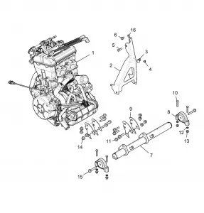 ENGINE, MOUNTING - Z17VFE92AK/AM/AB (700470)