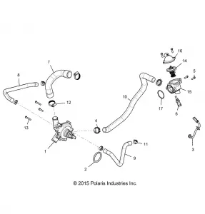 ENGINE, WATERPUMP AND BYPASS - Z17VFE92AK/AM/AB (700605)