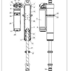 SUSPENSION, FRONT SHOCK - Z17VFE92AK/AM/AB (700615)