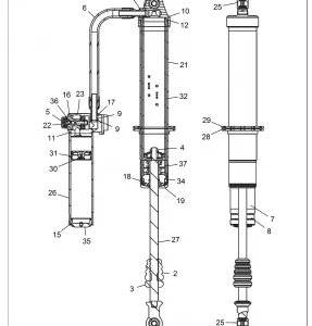 SUSPENSION, REAR SHOCK - Z17VFE92AK/AM/AB (700616)