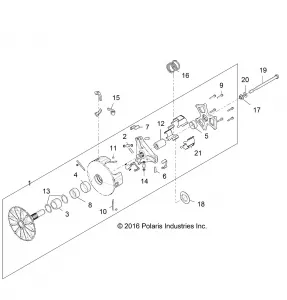 DRIVE TRAIN, PRIMARY CLUTCH - Z17VFE92NG/NK/NM (701386)