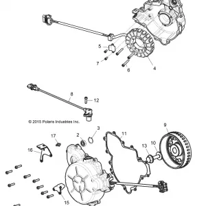 ENGINE, STATOR AND FLYWHEEL - Z17VFE92NG/NK/NM (700467)