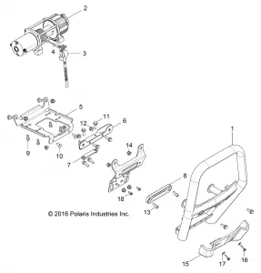 ACCESSORY, FRONT BUMPER, W/WINCH - Z17VDR99AZ (701169)