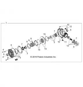 DRIVE TRAIN, FRONT GEARCASE (FROM 10/3/16) - Z17VDR99AZ /M99AB (701847)