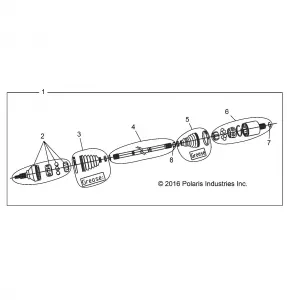 DRIVE TRAIN, FRONT HALF SHAFT - Z17VDR99AZ/VDM99AB (701208)