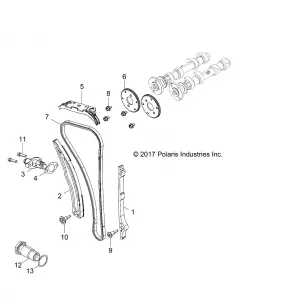 ENGINE, CAM CHAIN AND TENSIONER - Z17VD_99AB/AK/AM/AW/LW/AZ/AP (701845)