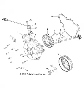 ENGINE, STATOR AND FLYWHEEL - Z17VD_99AB/AK/AM/AW/LW/AZ/AP (701197)