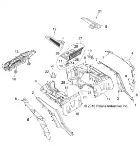 BODY, REAR RACK AND FENDERS - Z17VDE99NM (701515)