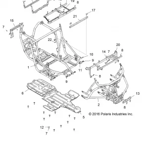 CHASSIS, MAIN Рама AND SKID PLATES - Z17VDE99NM (701180)