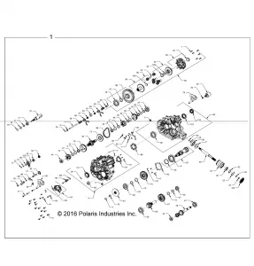 DRIVE TRAIN, MAIN GEARCASE INTERNALS - Z17VDE99FM/S99FM/CM (701651)