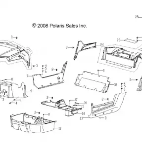 BODY, HOOD, BUMPERS, PANELS, FLOOR and RACK - Z18YAV17B2/B8/N2/N8 (49RGRMOLDINGS09RZR170)