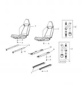 BODY, Сидение, MOUNTING and BELTS - Z18YAV17B2/B8/N2/N8 (49RGRСидениеMTG10RZR170)