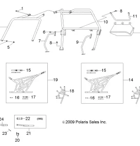 CHASSIS, CAB Рама and SIDE NETS - Z18YAV17B2/B8/N2/N8 (49RGRCAB170)