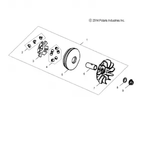 DRIVE TRAIN, CLUTCH, PRIMARY - Z18YAV17B2/B8/N2/N8 (49RGRCLUTCHDRV09RZR170)