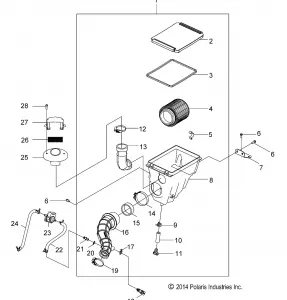 ENGINE, Впуск SYSTEM - Z18YAV17B2/B8/N2/N8 (49RGRAIRBOX15RZR170)