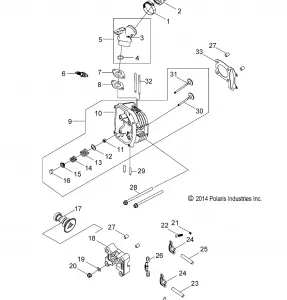 ENGINE, Головка блока цилиндров - Z18YAV17B2/B8/N2/N8 (49RGRCYLINDER15RZR170)